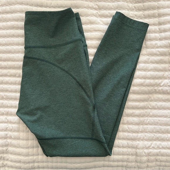 Outdoor Voices Women’s Heathered Hunter Green Warm Up Leggings, Size Small - Picture 10 of 11